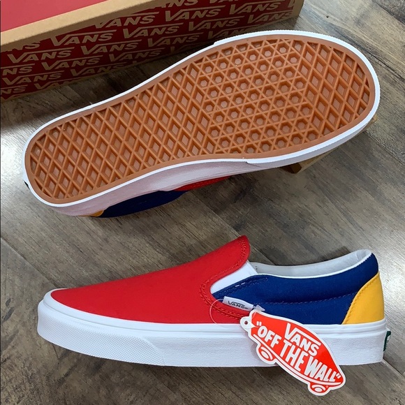 •VANS CLASSIC SLIP ON VANS YACHT CLUB red/blue MENS• - Picture 16 of 16